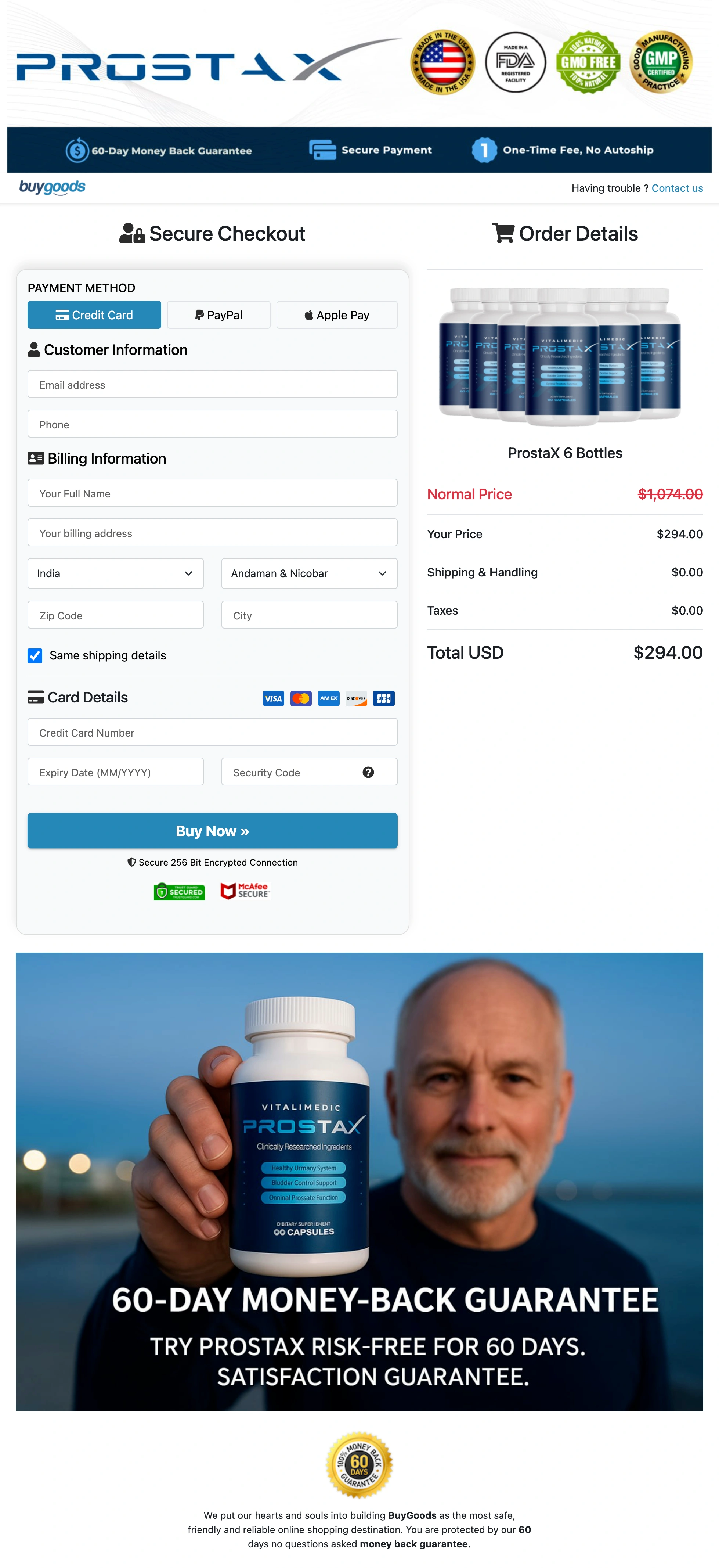 ProstaX add to cart