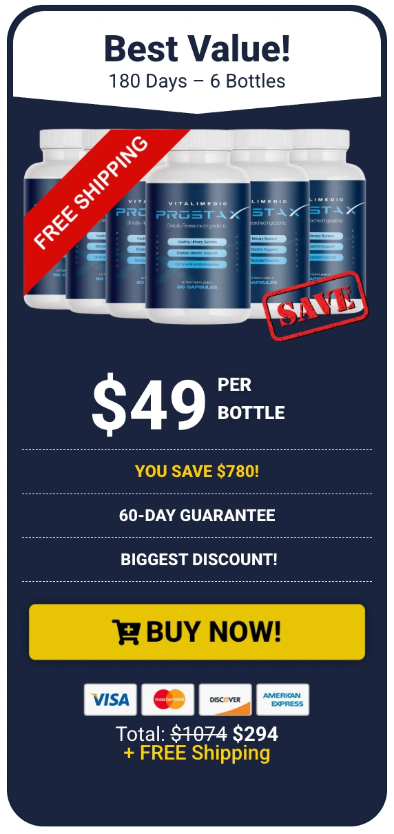 ProstaX order six bottles